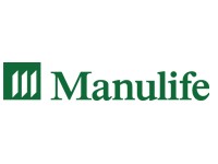 The manulife logo on a white background.